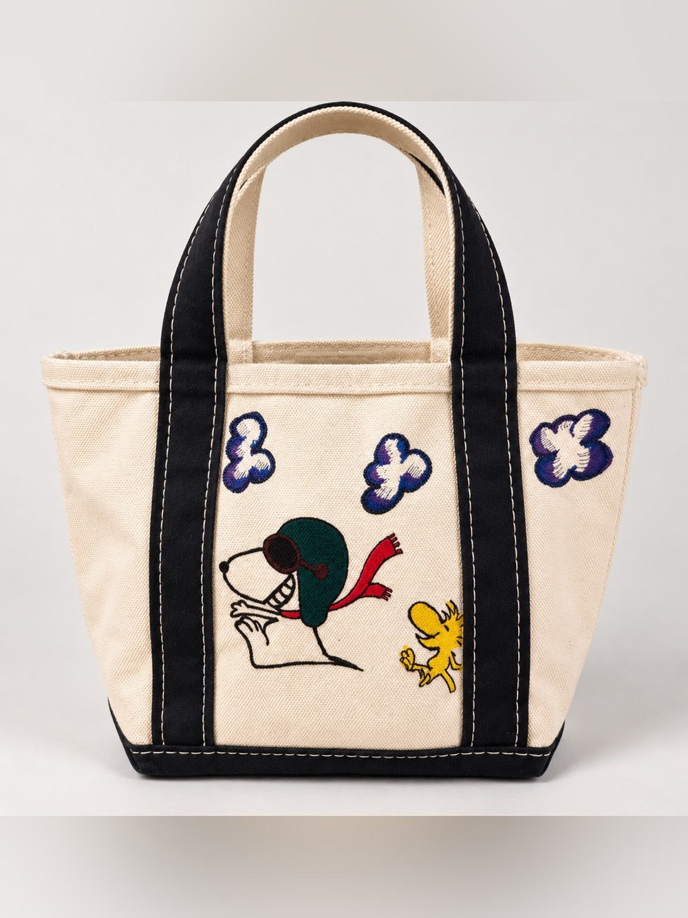 Small hand painted Snoopy Woodstock Canvas Boat & Tote Bag by L.L. Bean